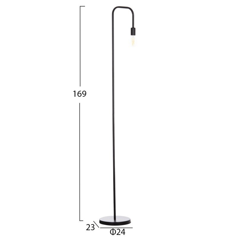 ΦΩΤΙΣΤΙΚΟ ΔΑΠΕΔΟΥ KRAMER HM7535.11 ΜΕΤΑΛΛΟ ΣΕ ΜΑΥΡΟ 23x169Υεκ.