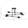 ΦΩΤΙΣΤΙΚΟ ΟΡΟΦΗΣ ΠΟΛΥΦΩΤΟ LIGHTY HM7427.11 ΜΕΤΑΛΛΟ ΣΕ ΜΑΥΡΟ 51x51x23Υεκ.