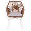 ΠΟΛΥΘΡΟΝΑ TOPIN HM6048.11 ΑΛΟΥΜΙΝΙΟ ΛΕΥΚΟ-P.E. RATTAN ΜΠΕΖ 59x63x81Υεκ
