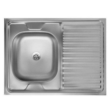 ΝΕΡΟΧΥΤΗΣ ΚΟΥΖΙΝΑΣ ΑΝΟΞΕΙΔΩΤΟΣ ΑΣΗΜΙ INOX 80x60x16.5 HM18319