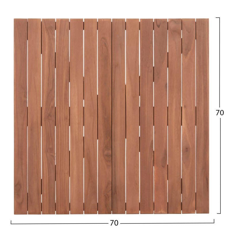 ΕΠΙΦΑΝΕΙΑ ΤΡΑΠΕΖΙΟΥ ΤΕΤΡΑΓΩΝΗ HM18136 ΞΥΛΟ TEAK--ΦΥΣΙΚΟ 70x70x4(πάχος)εκ.