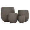 ΣΕΤ 4ΤΜΧ ΓΛΑΣΤΡΕΣ ΣΤΡΟΓΓΥΛΕΣ GARDENER HM4726 FIBERCLAY ΓΚΡΙΖΟΠΡΑΣΙΝΟ Φ52x55Υεκ