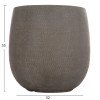 ΣΕΤ 4ΤΜΧ ΓΛΑΣΤΡΕΣ ΣΤΡΟΓΓΥΛΕΣ GARDENER HM4726 FIBERCLAY ΓΚΡΙΖΟΠΡΑΣΙΝΟ Φ52x55Υεκ