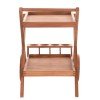 ΔΙΣΚΟΣ ΣΕΡΒΙΡΙΣΜΑΤΟΣ ΣΕ ΤΡΟΛΕΥ ALFRED HM4579 ΞΥΛΟ TEAK--ΦΥΣΙΚΟ 86x56x80Υεκ.