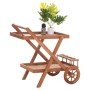 ΔΙΣΚΟΣ ΣΕΡΒΙΡΙΣΜΑΤΟΣ ΣΕ ΤΡΟΛΕΥ ALFRED HM4579 ΞΥΛΟ TEAK--ΦΥΣΙΚΟ 86x56x80Υεκ.