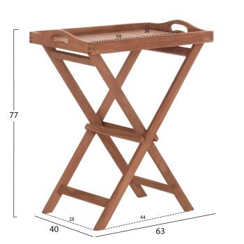 ΔΙΣΚΟΣ ΣΕΡΒΙΡΙΣΜΑΤΟΣ ΣΕ ΠΤΥΣΣΟΜΕΝΗ ΒΑΣΗ BARNABY HM4580 ΞΥΛΟ TEAK--ΦΥΣΙΚΟ 63x40x77Υεκ