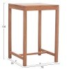 ΤΡΑΠΕΖΙ ΜΠΑΡ ΤΕΤΡΑΓΩΝΟ PRESSCOT HM18113 ΞΥΛΟ TEAK ΣΕ ΦΥΣΙΚΟ 70x70x105Υεκ.