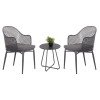 ΣΕΤ LOUNGE 3TMX ΕΞ.ΧΩΡΟΥ OREGO HM21107.01 ΑΛΟΥΜΙΝΙΟ & ΜΕΤΑΛΛΟ ΣΕ ΣΚΟΥΡΟ ΓΚΡΙ