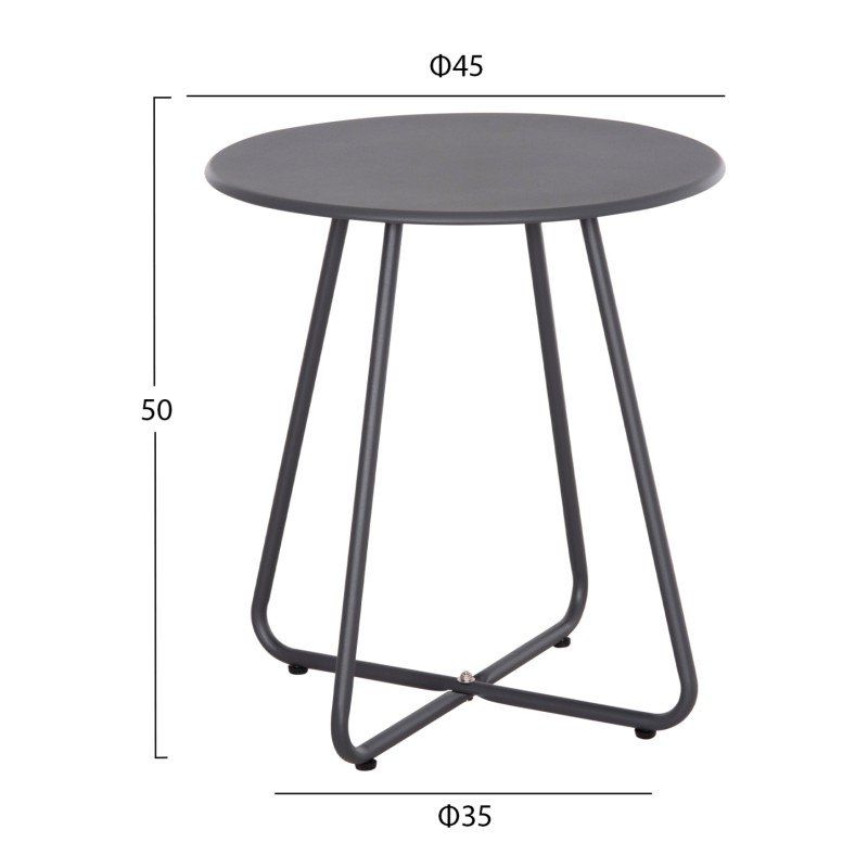 ΣΕΤ LOUNGE 3TMX ΕΞ.ΧΩΡΟΥ OREGO HM21107.01 ΑΛΟΥΜΙΝΙΟ & ΜΕΤΑΛΛΟ ΣΕ ΣΚΟΥΡΟ ΓΚΡΙ