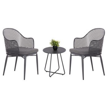 ΣΕΤ LOUNGE 3TMX ΕΞ.ΧΩΡΟΥ OREGO HM21107.01 ΑΛΟΥΜΙΝΙΟ & ΜΕΤΑΛΛΟ ΣΕ ΣΚΟΥΡΟ ΓΚΡΙ