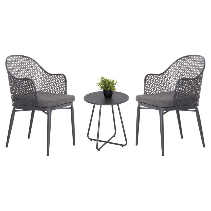 ΣΕΤ LOUNGE 3TMX ΕΞ.ΧΩΡΟΥ OREGO HM21107.01 ΑΛΟΥΜΙΝΙΟ & ΜΕΤΑΛΛΟ ΣΕ ΣΚΟΥΡΟ ΓΚΡΙ