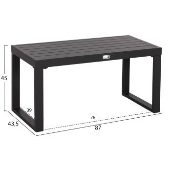 ΤΡΑΠΕΖΑΚΙ ΞΑΠΛΩΣΤΡΑΣ SENTRY HM6275.03 ΑΛΟΥΜΙΝΙΟ ΣΕ ΣΚΟΥΡΟ ΓΚΡΙ 87x43,5x45Υεκ.