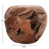 ΒΟΗΘΗΤΙΚΟ ΤΡΑΠΕΖΙ LOGGY HM18295 ΞΥΛΟ TEAK--ΦΥΣΙΚΟ 50x50x50Υεκ.