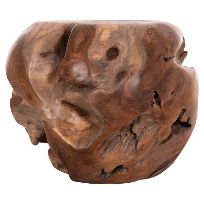 ΒΟΗΘΗΤΙΚΟ ΤΡΑΠΕΖΙ LOGGY HM18295 ΞΥΛΟ TEAK--ΦΥΣΙΚΟ 50x50x50Υεκ.