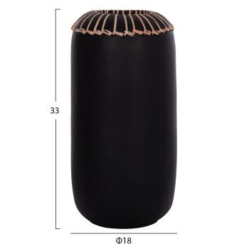 ΕΠΙΤΡΑΠΕΖΙΟ ΔΙΑΚΟΣΜΗΤΙΚΟ ΒΑΖΟ LENNOX HM4675.01S TΕΡΑΚΟΤΑ ΣΕ ΜΑΥΡΟ--Φ18x33Υεκ.