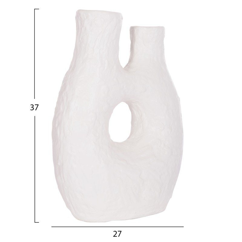 ΕΠΙΤΡΑΠΕΖΙΟ ΔΙΑΚΟΣΜΗΤΙΚΟ ΒΑΖΟ NAMENTIS HM4665.02L ΛΕΥΚΗ ΤΕΡΑΚΟΤΑ--27x13.5x37Υεκ