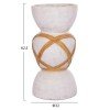ΔΙΑΚΟΣΜΗΤΙΚΟ ΒΑΖΟ ΔΑΠΕΔΟΥ MAYNARD HM4672.02L TERRACOTTA ΛΕΥΚΟ--RATTAN Φ32x62.5Υεκ.