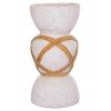 ΔΙΑΚΟΣΜΗΤΙΚΟ ΒΑΖΟ ΔΑΠΕΔΟΥ MAYNARD HM4672.02L TERRACOTTA ΛΕΥΚΟ--RATTAN Φ32x62.5Υεκ.