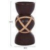 ΔΙΑΚΟΣΜΗΤΙΚΟ ΒΑΖΟ ΔΑΠΕΔΟΥ MAYNARD HM4672.07L TERRACOTTA ΣΟΚΟΛΑΤΙ-RATTAN Φ32x62.5Υεκ