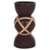 ΔΙΑΚΟΣΜΗΤΙΚΟ ΒΑΖΟ ΔΑΠΕΔΟΥ MAYNARD HM4672.07L TERRACOTTA ΣΟΚΟΛΑΤΙ-RATTAN Φ32x62.5Υεκ