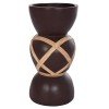 ΔΙΑΚΟΣΜΗΤΙΚΟ ΒΑΖΟ ΔΑΠΕΔΟΥ MAYNARD HM4672.07L TERRACOTTA ΣΟΚΟΛΑΤΙ-RATTAN Φ32x62.5Υεκ