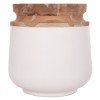 ΔΙΑΚΟΣΜΗΤΙΚΟ ΒΑΖΟ ΔΑΠΕΔΟΥ LINTER HM4662.02L FIBER CEMENT ΛΕΥΚΟ--ΞΥΛΟ ΤΕΑΚ Φ41x47Υεκ.