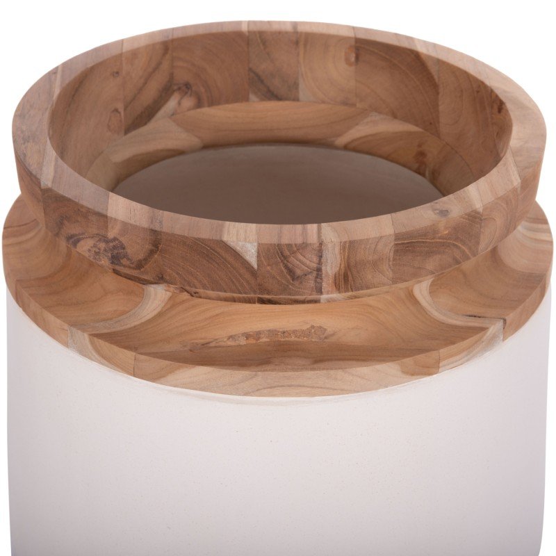 ΔΙΑΚΟΣΜΗΤΙΚΟ ΒΑΖΟ ΔΑΠΕΔΟΥ LINTER HM4662.02L FIBER CEMENT ΛΕΥΚΟ--ΞΥΛΟ ΤΕΑΚ Φ41x47Υεκ.