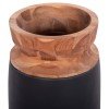 ΔΙΑΚΟΣΜΗΤΙΚΟ ΒΑΖΟ ΔΑΠΕΔΟΥ LINTER HM4662.01S FIBER CEMENT ΜΑΥΡΟ--ΞΥΛΟ ΤΕΑΚ Φ34x60Υεκ.