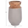 ΔΙΑΚΟΣΜΗΤΙΚΟ ΒΑΖΟ ΔΑΠΕΔΟΥ LINTER HM4662.03S FIBER CEMENT ΓΚΡΙ--ΞΥΛΟ ΤΕΑΚ Φ34x60Υεκ.