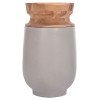 ΔΙΑΚΟΣΜΗΤΙΚΟ ΒΑΖΟ ΔΑΠΕΔΟΥ LINTER HM4662.03S FIBER CEMENT ΓΚΡΙ--ΞΥΛΟ ΤΕΑΚ Φ34x60Υεκ.
