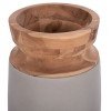 ΔΙΑΚΟΣΜΗΤΙΚΟ ΒΑΖΟ ΔΑΠΕΔΟΥ LINTER HM4662.03S FIBER CEMENT ΓΚΡΙ--ΞΥΛΟ ΤΕΑΚ Φ34x60Υεκ.