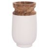 ΔΙΑΚΟΣΜΗΤΙΚΟ ΒΑΖΟ ΔΑΠΕΔΟΥ LINTER HM4662.02S FIBER CEMENT ΛΕΥΚΟ--ΞΥΛΟ ΤΕΑΚ Φ34x60Υεκ.