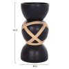 ΔΙΑΚΟΣΜΗΤΙΚΟ ΒΑΖΟ ΔΑΠΕΔΟΥ MAYNARD HM4672.01L TERRACOTTA ΜΑΥΡΟ-RATTAN Φ32x62.5Υεκ