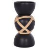 ΔΙΑΚΟΣΜΗΤΙΚΟ ΒΑΖΟ ΔΑΠΕΔΟΥ MAYNARD HM4672.01L TERRACOTTA ΜΑΥΡΟ-RATTAN Φ32x62.5Υεκ