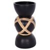 ΔΙΑΚΟΣΜΗΤΙΚΟ ΒΑΖΟ ΔΑΠΕΔΟΥ MAYNARD HM4672.01L TERRACOTTA ΜΑΥΡΟ-RATTAN Φ32x62.5Υεκ
