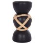 ΔΙΑΚΟΣΜΗΤΙΚΟ ΒΑΖΟ ΔΑΠΕΔΟΥ MAYNARD HM4672.01L TERRACOTTA ΜΑΥΡΟ-RATTAN Φ32x62.5Υεκ