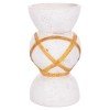 ΔΙΑΚΟΣΜΗΤΙΚΟ ΒΑΖΟ ΔΑΠΕΔΟΥ MAYNARD HM4672.02S TERRACOTTA ΛΕΥΚΟ--RATTAN Φ27.5x50Υεκ