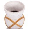 ΔΙΑΚΟΣΜΗΤΙΚΟ ΒΑΖΟ ΔΑΠΕΔΟΥ MAYNARD HM4672.02S TERRACOTTA ΛΕΥΚΟ--RATTAN Φ27.5x50Υεκ