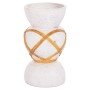 ΔΙΑΚΟΣΜΗΤΙΚΟ ΒΑΖΟ ΔΑΠΕΔΟΥ MAYNARD HM4672.02S TERRACOTTA ΛΕΥΚΟ--RATTAN Φ27.5x50Υεκ