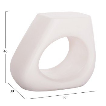 ΣΚΑΜΠΟ ΣΑΛΟΝΙΟΥ LANS HM4691.02 FIBER CEMENT ΣΕ ΛΕΥΚΟ--55x30x46Υεκ.