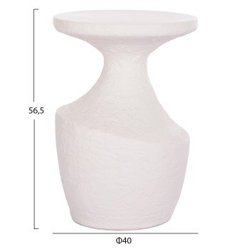 ΤΡΑΠΕΖΙ ΒΟΗΘΗΤΙΚΟ REBON HM18156.02L FIBER CEMENT ΣΕ ΛΕΥΚΟ--Φ40x56.5Υεκ.