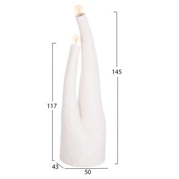ΔΙΑΚΟΣΜΗΤΙΚΟ ΦΩΤΙΣΤΙΚΟ ΔΑΠΕΔΟΥ TUSKEN HM4702.02 FIBER CEMENT-ΛΕΥΚΟ 50x43x145Υεκ