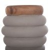 ΣΚΑΜΠΟ PUFFAT HM18172.03 FIBER CEMENT ΓΚΡΙ- ΞΥΛΟ TEAK TOP Φ45x46Υεκ.
