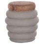 ΣΚΑΜΠΟ PUFFAT HM18172.03 FIBER CEMENT ΓΚΡΙ- ΞΥΛΟ TEAK TOP Φ45x46Υεκ.