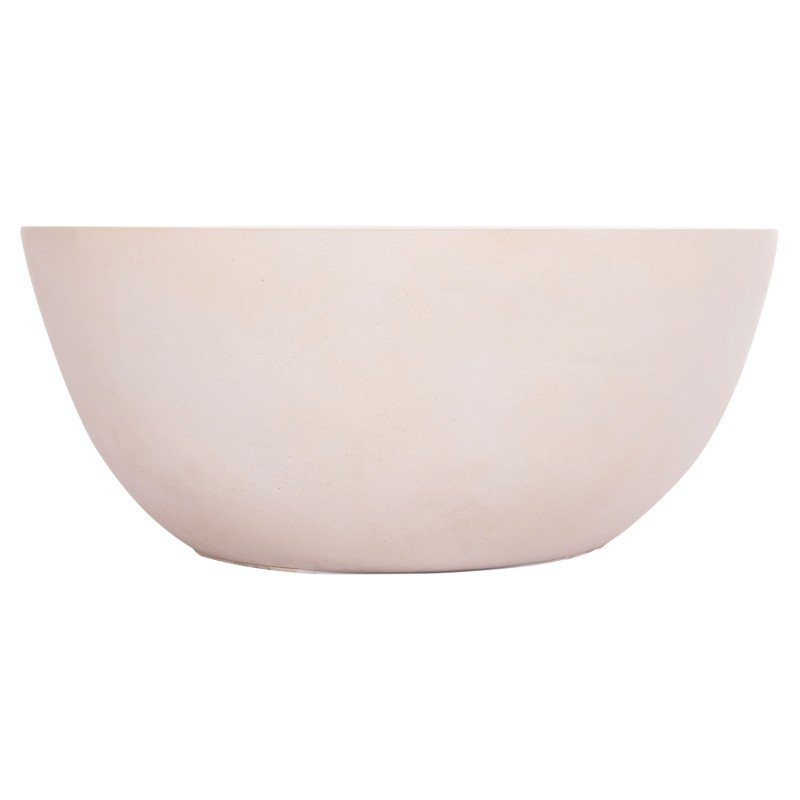 ΤΡΑΠΕΖΙ ΣΑΛΟΝΙΟΥ ΣΤΡΟΓΓΥΛΟ ALLAN HM18162.02 FIBER CEMENT ΣΕ ΛΕΥΚΟ--Φ92x49Υεκ.