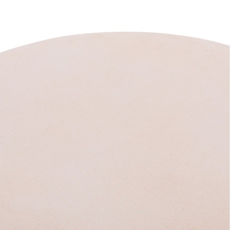 ΤΡΑΠΕΖΙ ΣΑΛΟΝΙΟΥ ΣΤΡΟΓΓΥΛΟ ALLAN HM18162.02 FIBER CEMENT ΣΕ ΛΕΥΚΟ--Φ92x49Υεκ.