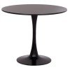 ΤΡΑΠΕΖΙ ΣΤΡΟΓΓΥΛΟ BROLIN HM18141.02 MDF TOP-ΒΑΣΗ ΜΕΤΑΛΛΙΚΗ--ΜΑΥΡΟ Φ90x73Υεκ