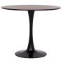 ΤΡΑΠΕΖΙ ΣΤΡΟΓΓΥΛΟ BROLIN HM18141.02 MDF TOP-ΒΑΣΗ ΜΕΤΑΛΛΙΚΗ--ΜΑΥΡΟ Φ90x73Υεκ