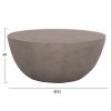 ΤΡΑΠΕΖΙ ΣΑΛΟΝΙΟΥ ΣΤΡΟΓΓΥΛΟ ALLAN HM18162.03 FIBER CEMENT ΣΕ ΓΚΡΙ--Φ92x49Υεκ.
