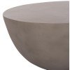ΤΡΑΠΕΖΙ ΣΑΛΟΝΙΟΥ ΣΤΡΟΓΓΥΛΟ ALLAN HM18162.03 FIBER CEMENT ΣΕ ΓΚΡΙ--Φ92x49Υεκ.